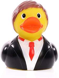 Paperella di Gomma Personalizzata per Matrimonio, Divertente Giocattolo Galleggiante in Vinile 7-8 Cm, Sposi per Regalo Bambini, Giocattolo Qiyu - Product Image 3