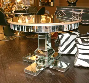 Table de mariage rectangulaire dorée, avec miroir, personnalisé, Table à manger de haute qualité pour les meubles d'hôtel et de maison