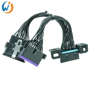 Vendita calda della fabbrica Custom 16pin maschio a 2 femmina cavo OBD2 per strumenti diagnostici Volkswagen cavo