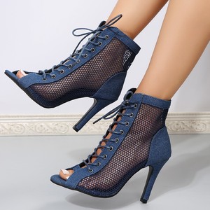 Novo Design de Sapatos de Dança Jazz de Salto Alto em Malha Oca, Confortáveis e Estilosos para Mulheres - Product Image 6