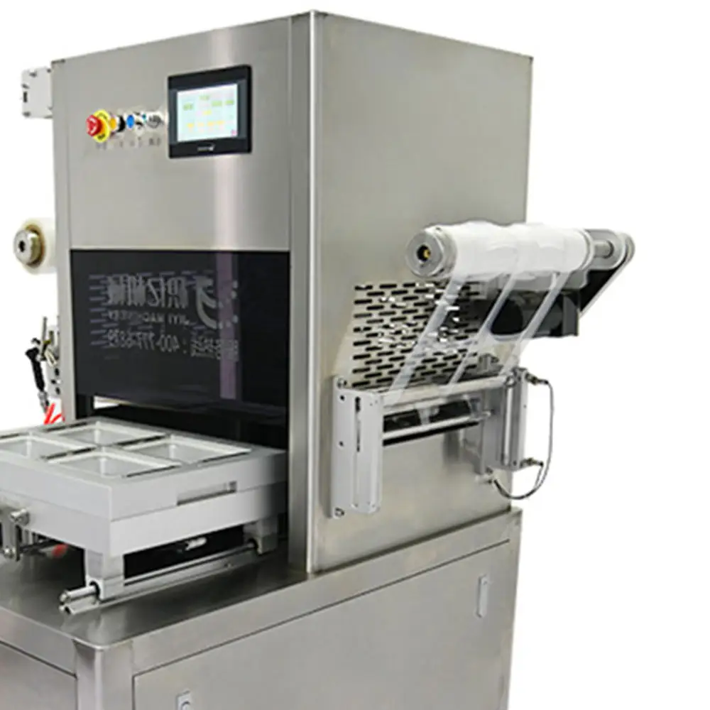Plastic Tray Sealing Modified Atmosphere Takeaway Food Packaging Machine MAP Gas Sealer Nitrogen Sealing Machine