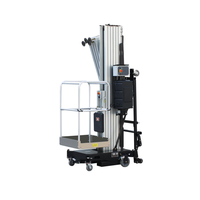 Plateforme élévatrice verticale en alliage d'aluminium, capacité de charge 150 kg, élévateur hydraulique électrique pour travaux en hauteur