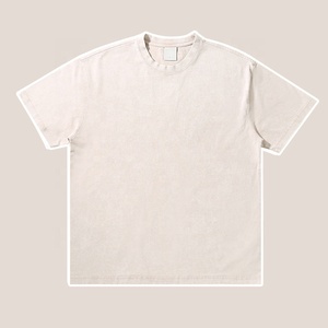 MT2691 Nuevas llegadas Venta al por mayor de peso pesado personalizado 300 Gsm 100% Camisetas de algodón Vintage lavado Camisetas de gran tamaño - Product Image 2