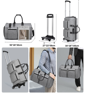 Bolsa de Viaje Plegable Impermeable con Cremallera, Maleta de Mano con Ruedas, Bolsa con Ruedas, Maleta con Asa Telescópica, Equipaje - Product Image 6