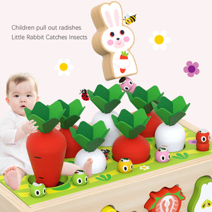 Puzle de madera 3d para niños, carrito educativo temprano, bloques de construcción, juguetes 4 en 1 para atrapar insectos y frutas - Product Image 4