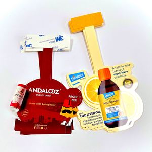 Étiquettes suspendues personnalisées pour étagères, couleurs vives, qualité supérieure, impression haut de gamme, prix bas pour la promotion - Product Image 1