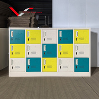 Casier de rangement en acier moderne à 20 portes, casiers métalliques pour salle de sport, bureau, vestiaire, école, personnel, armoire de rangement avec clés