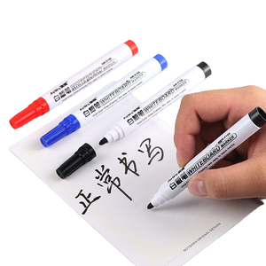 Black Red Blue Dual-Sided Whiteboard Marker <b>Pen</b> – Large Tip Erasable <b>Refillable</b> Writing Marker for School and Office Use - Product Image 1