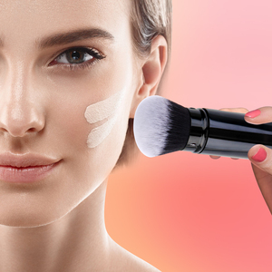 Venta al por mayor de aerógrafo retráctil <span class=keywords><strong>Kabuki</strong></span> Brush para base de maquillaje facial para crema líquida y maquillaje facial en polvo - Product Image 3