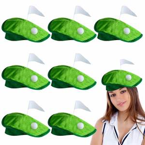Béret <span class=keywords><strong>de</strong></span> golfeur fantaisie amusant avec drapeau <span class=keywords><strong>de</strong></span> balle <span class=keywords><strong>de</strong></span> <span class=keywords><strong>golf</strong></span> pour accessoires et fournitures <span class=keywords><strong>de</strong></span> déguisement <span class=keywords><strong>de</strong></span> fête - Product Image 3