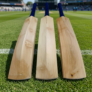 Batte de cricket moderne en bois, style club, écologique, coutures traditionnelles, épaisseur 38 mm, légère, ambidextre, garnissage en latex, pour usage en match - Product Image 1
