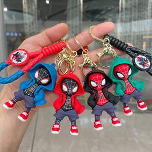 Trendy Cool <strong>Spiderman</strong> Cartoon Doll Keychains Boys Schoolbag Charms Car Key <strong>Rings</strong> Claw Machine Small Gift Supplies - Product Image 2