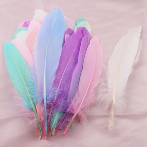 Pluma de ganso teñida DIY, accesorios de decoración para el hogar, atrapasueños, pavo, Carnaval, 8-20CM, 300 Uds. - Product Image 2