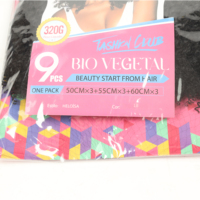 Nouvelles extensions de cheveux synthétiques super douces et résistantes à la chaleur, lot de 9 pièces, style kinky straight, vente en gros