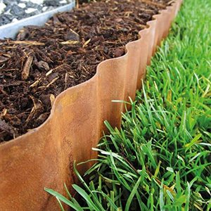 Bandes longues de bordure de jardin en acier Corten effet rouillé pour pelouses, jardinières et parterres de fleurs - Product Image 5