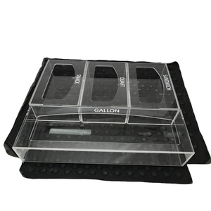 4 piece set of transparent clear and white acrylic Ziplock bag organizer foil storage organizer plastic organizers