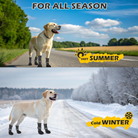 Chaussures imperméables antidérapantes réfléchissantes à sangles réglables, résistantes, pour l'extérieur, chaudes pour l'hiver, protège-pattes, chaussettes pour chien