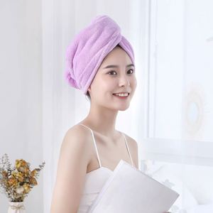 Yy557 Microfiber With Button Super Absorbent Salon <b>Wrap</b> Fast Drying Hair <b>Towel</b> for Women - Product Image 3