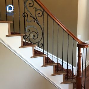 <span class=keywords><strong>Ringhiere</strong></span> Moderne in Ferro Prima per Scale, con Pannelli in Metallo Solido e Motivi Tagliati al <span class=keywords><strong>Laser</strong></span>, Finitura Verniciata a Polvere per Sicurezza e Isolamento Visivo - Product Image 2