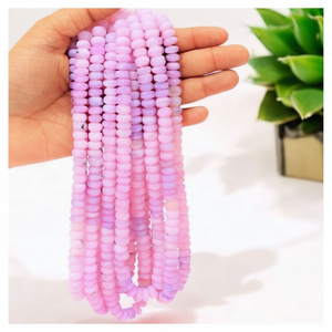 Multi Disco Opal Smooth Rondelle Beads 7mm 8mm 10mm AAA + Rainbow Opal Mix Gemstone Beads Strand for Necklace & Bracelet Making - Product Image 1