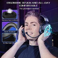 Auriculares Inalámbricos para Juegos BEAVIOO HW02 con Micrófono Desmontable, 2.4G + Bluetooth 5.0, Dongle USB-C para PC, PS5, Xbox