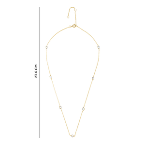 Collier chaîne en topaze bleue dorée avec pierre facettée, maillons dorés, bijoux minimalistes élégants pour femmes - Product Image 4