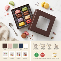 Caja de Regalo Ovalada de Cartón Rígido con Impresión Personalizada, Caja Ovalada de Papel Rojo para Dulces y Chocolates
