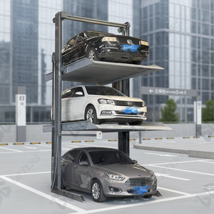 Ascenseur de stationnement de voiture d'empileur triple de deux poteaux équipement en acier de système de stationnement de 3 niveaux pour le stationnement de lot et automatique - Product Image 2