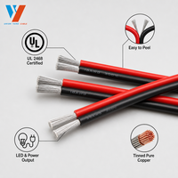 Câble plat ignifuge AWM 2468 VW1 en gros, 300V, 2 conducteurs, 18AWG, fil électronique en cuivre étamé pour appareils électroménagers