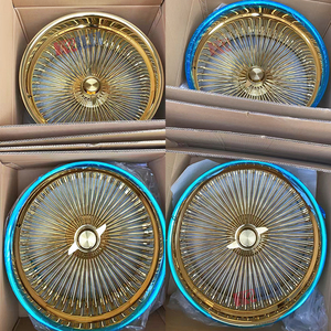 Ruedas de 26/28 Pulgadas con Radios Dorados, Ruedas de Alambre Cromadas, Llantas Multirradio - Product Image 4