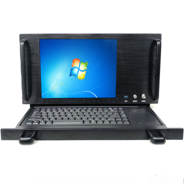 Loosyin 5U Industrial PC Server Case 12.1 Inch 1280x800 Screen SGCC Aluminum 3*60mm Fans Rackmount MATX Chassis 4x3.5