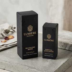 Boîte d'emballage en carton blanc avec logo personnalisé imprimé pour flacon compte-gouttes de sérum pour soins de la peau - Product Image 3