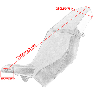 Coussin de selle passager en cuir pour moto XXUN pour SUZUKI <span class=keywords><strong>Katana</strong></span> 2019-2024 2019 2020 2021 <span class=keywords><strong>2022</strong></span> 2023 2024 - Product Image 6