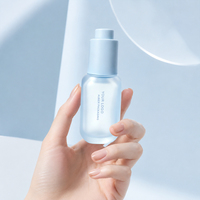Flacon compte-gouttes givré en PET 2026, 30 ml, 50 ml, avec bouchon à bouton-poussoir, pour sérum, huile essentielle, emballage cosmétique, logo personnalisé, OEM, ODM