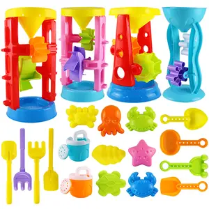 Sand Toys, 19 Piece Beach Toys Set Kids Sandbox Toys Includes Water Wheel Beach Tool Kit Bucket , Sand Toys for Kids