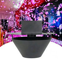 Machine à confettis flottante de type UFO, lanceur de confettis, contrôle DMX 512, ventilateur à confettis magique, machine à confettis en métal LED 40m2