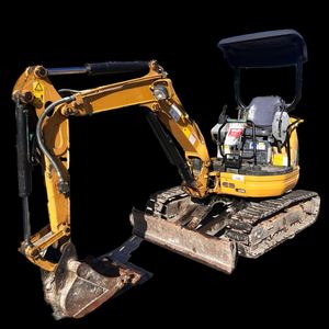 Mini-excavatrice d'occasion CAT 020CR 020 2t 3T, excavatrice sur chenilles d'occasion, moteur japonais, pompe, certifiée CE, avec accessoire tarière - Product Image 1