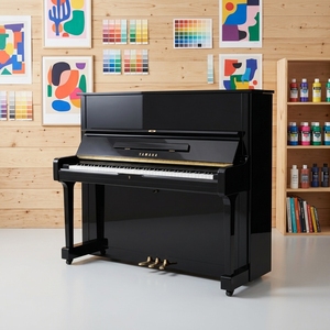 Piano Vertical <span class=keywords><strong>Yamaha</strong></span> U1H Usado, Importado de Japón, 88 Teclas, Piano Acústico, Negro Pulido, para Enseñanza en Casa, Venta al por Mayor, Exportación - Product Image 1