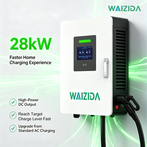 WAIZIDA 28kW DC-Ladestation CCS Einzel-Ladepistole <span class=keywords><strong>Wallbox</strong></span> 110V 220V Weißes Ladegerät für Privatparkplätze - Product Image 1