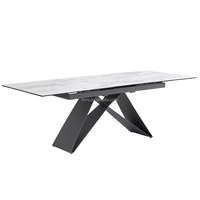 Table de salle à manger de luxe en métal moderne, prix de gros d'usine