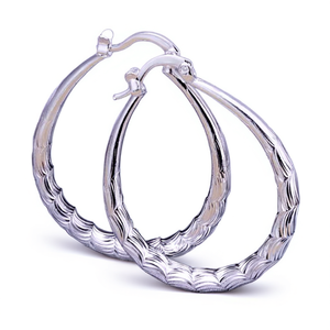 Orecchini a Cerchio in Argento E258 Gioielli Classici Unisex Orecchini Raffinati - Product Image 1
