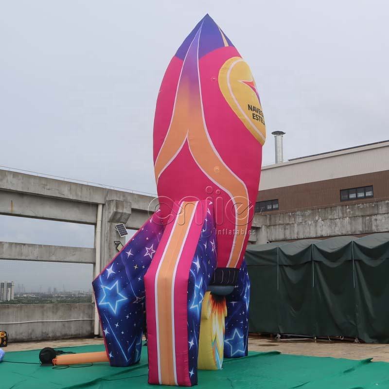 8m 26ft Custom logo Giant Inflatable Rocket Model Spaceship Rocket with ...