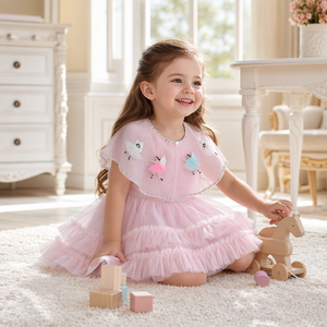 <span class=keywords><strong>Fata</strong></span> piccolo Cardigan soffice applique decorazione di alta qualità unico bambini Tulle abbigliamento per bambini ragazze abito <span class=keywords><strong>da</strong></span> principessa - Product Image 3