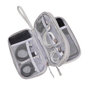 Sac de rangement de voyage portable rectangulaire double couche étanche pour câbles, style moderne et simple, vente en gros - Product Image 3