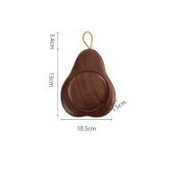 Sous-verres en bois de hêtre en forme de poire personnalisés Puselife, gravure laser du logo, support de tasse, plateau