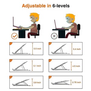 <strong>Laptop</strong> <strong>Stands</strong> 7-Levels Adjustable <strong>Laptop</strong> <strong>Stand</strong> Aluminium Riser <strong>Laptop</strong> Holder <strong>for</strong> Desk Compatible With 9&quot;-15.6&quot;