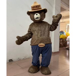 Disfraz de Mascota de oso en alquiler, juguetes de peluche Baer marrón de buena calidad para fiesta - Product Image 1