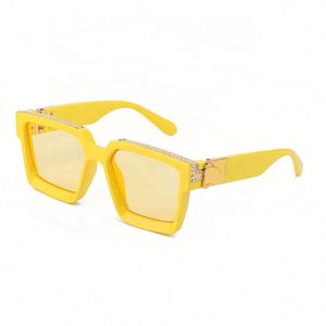 2022 New Designer Luxury Pilot <b>Sunglasses</b> Diamond Encrusted Large Square Unisex Chain - Product Image 5