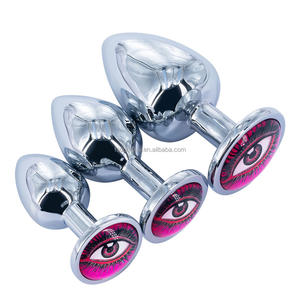 Dongkai Factory vente en gros 3 tailles différentes de plugs anaux <span class=keywords><strong>3D</strong></span> eye Nouveau design de plugs anaux en métal à base de strass pour femmes et hommes - Product Image 4