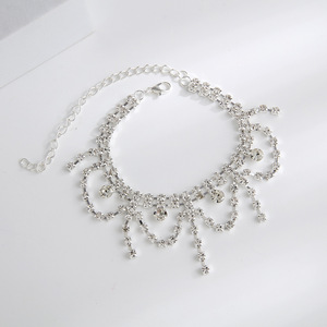 Sexy mujer verano playa <span class=keywords><strong>Flash</strong></span> diamante múltiples capas borla pulsera de tobillo - Product Image 4
